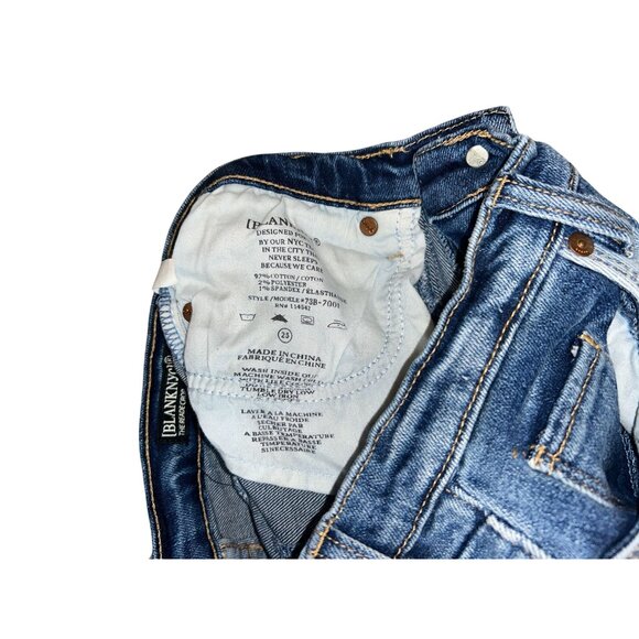 Blank NYC WomensThe Reade Crop Patchwork Raw Hem Jeans Size 25 - Picture 5 of 5